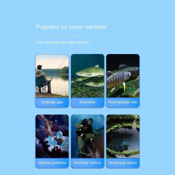 Podvodna kamera za pecanje sa ekranom 4,3"