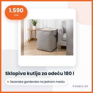 Sklopiva kutija za odeću 180 l, 50 × 50 × 70 cm