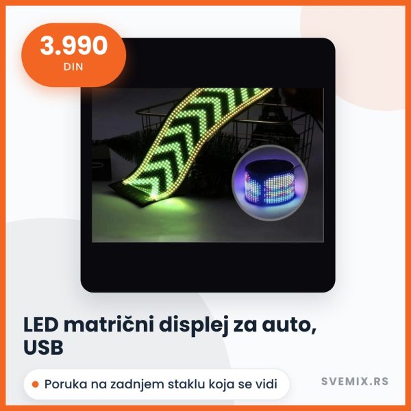 LED matrični displej za auto, USB LED matrični displej za auto, USB