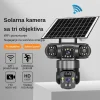Solarna nadzorna kamera V380, tri objektiva, WiFi