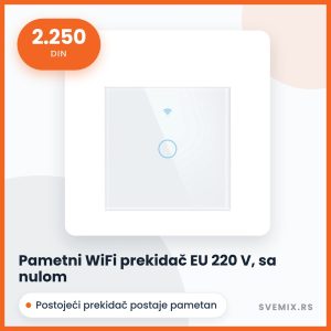Pametni WiFi prekidač EU 220 V, sa nulom